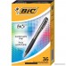 BIC BU3 Grip Retractable Ball Pen Medium Point (1.0mm) Black 36-Count - B01MRF58G0
