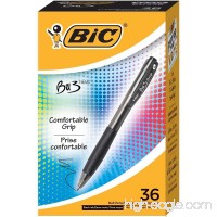 BIC BU3 Grip Retractable Ball Pen  Medium Point (1.0mm)  Black  36-Count - B01MRF58G0