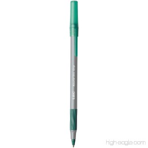 BIC Round Stic Grip Xtra Comfort Ball Pen Medium Pt 1.2mm Green 2DOZEN GSMG11GN - B01JQECA5I