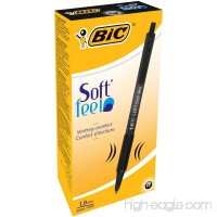 BIC Soft Feel Retractable Ball Pen  Medium Point (1.0mm)  Black  12-Count - B00006IE82