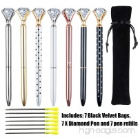 EVNEED 7PCS Diamond Pens Beautiful Metal Ballpoint Pen for Women Coworkers Hostess and Girlfriend - B078GM12JK