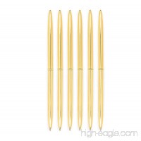 Pens Gold Pen Set 6 Piece Set - Gold Ballpoint Pen Lightweight Metal Black Ink - Gold Pens in Glossy White Gift Box for Birthdays  Coworkers  Christmas | Gold Office Supplies (Black Ink) - B01HUIGGJS