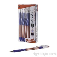 Pentel RSVP Ballpoint Pen  (0.7mm) Fine Line  Flag Barrel  Black Ink 12 pack (BK90USA-A) - B071Z17VRY