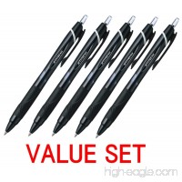 Uni-ball Jetstream Extra Fine Point Retractable Roller Ball Pens -rubber Grip Type -0.7mm-black Ink-value Set of 5 (With Our Shop Original Product Description) - B00X8YUT9M