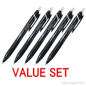 Uni-ball Jetstream Extra Fine Point Retractable Roller Ball Pens -rubber Grip Type -0.7mm-black Ink-value Set of 5 (With Our Shop Original Product Description) - B00X8YUT9M