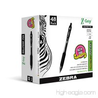 Zebra Pen Z-Grip Retractable Ballpoint Pen  Medium Point  1.0mm  Black Ink  48-Count - B00WDCIDIE