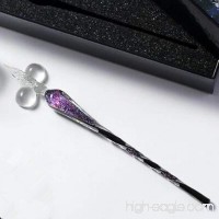 Koolemon Crystal Glass Dip Pen Glass Signature Pen Business Present W/Pen Rest (Galaxy) - B074SDD5SJ