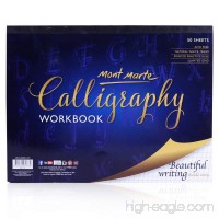 Mont Marte Calligraphy Workbook 50 Sheets 1 PACK  9 x 12 Inches. Acid Free Pages with Ruled Grids. - B072FHNMR5