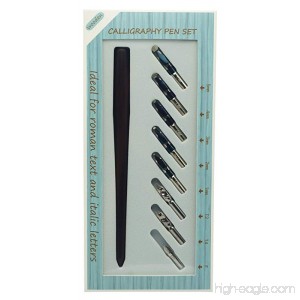 Plotube Wooden Calligraphy Pen Set - Dip Gift Pen Writing Set Case - Wood Pen & 8 Nibs - B07CJ5GHPG