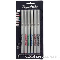 Speedball Elegant Writer 6 Broad Calligraphy Markers Set  Assorted Colors - B001QWSG4S