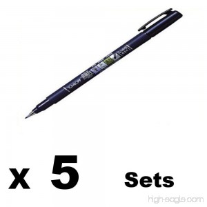 Tombow Fude Brush Pen Fudenosuke Hard (GCD-111)×5 sets - B00VYABLP8