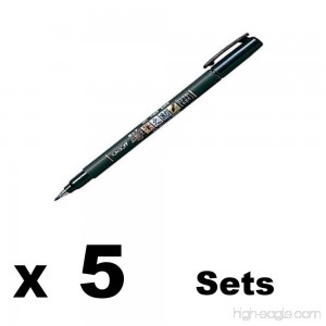 Tombow Fude Brush Pen Fudenosuke Soft (GCD-112)×5sets - B00VYAGCG6