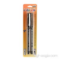 Uchida of America 6000-2C-1 Calligraphy Marker Set  2.0 and 3.5mm  Black  2-Pack - B00KHRLA5U