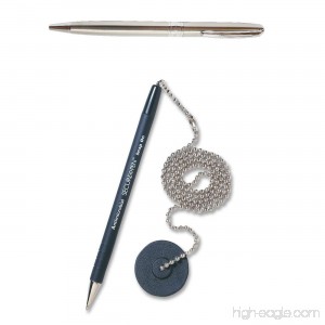 MMF Secure-A-Pen Security Pen with Base Medium Point Black Ink/Black Barrel (28904) 12-Pack with a Bonus Plexon Pen - B01DYTVTP8