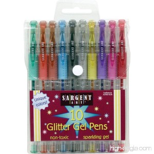 Sargent Art Glitter Gel Pen Set Assorted Colors Set of 10 - B06XRJB5BY