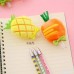 Zeroyoyo Cute Plush Fruit Top Gel Ink Pen Needle Tip 0.38mm Core Fine Point Black Ink - B06XSGK163