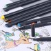 24 Color Pen Set Pens Bullet Journal Pens Black Colored Fine Line Sketch Drawing Writing Pen Porous Fine Point Pens for Bullet Journal Coloring Book and Note Taking - B07BT8L7VQ