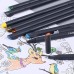 24 Fineliner Color Pen Set Fineliner Pens Bullet Journal Pens Black 0.4mm Colored Fine Line Sketch Drawing Writing Pen Porous Fine Point Pens for Bullet Journal Coloring Book and Note Taking - B078W79NDV