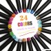 24 Pieces Fineliner Color Pens Set 0.4 mm Fine Tip Colored Writing Point Drawing Markers Pen for Writing Journal Planner Note Coloring Art student Black - B07FGW8ZPX
