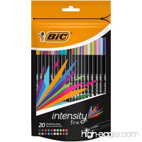 BIC 12 Intensity Fineliner Pen - Assorted Pack of 20 - B01MRIER6V