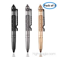Pack of 3 Aircraft Aluminum Defender Tactical Pen Military or Police Outdoor Survival Tool. - B01KDTKTOO