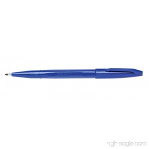 Pentel Sign Pen Stick Porous Point Pen Blue Barrel Blue Ink Bold Point Box of 12 (S520-C) - B000EFMK40