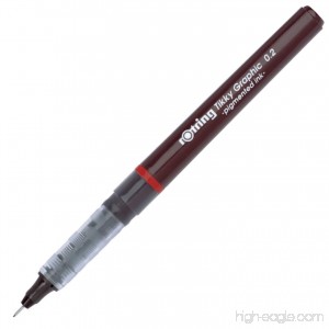 rOtring Tikky Fine Liner Fiber Tip Graphic Pen 0.2 mm Black Ink (1904752) - B001G8XK8Y