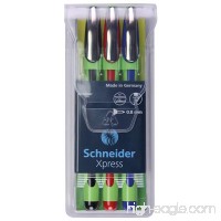 Schneider Xpress Fineliner 0.8mm Porous Point Pen  Black/Red/Blue  Pack of 3 Pens (190093) - B002K942EO