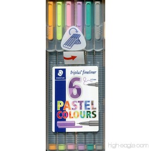 Staedtler Triplus Fineliner Pens 6-Color Pastel Set - B005HJQFV2