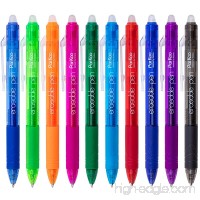 ParKoo Retractable Erasable Gel Pens Clicker  Fine Point  Assorted Color Inks for Drawing Writing  10-Pack - B07BF61B8W