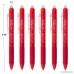 ParKoo Retractable Erasable Gel Pens Clicker Fine Point Red Ink 6-Pack - B0752W19X9