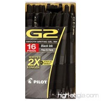 Pilot G2 Retractabble Gel Ink Rolling Ball Black - 16ct. Pack by Pilot - B0141MZARA