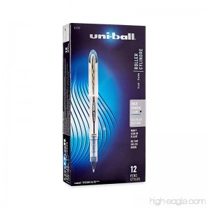 uni-ball Vision Elite BLX Infusion Rollerball Pens Bold Point (0.8mm) Blue/Black 12 Count - B00008XPO7
