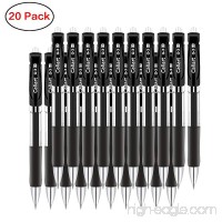 UPGRADED Black Gel Pens Gel Ink Ballpoint Pens Fine Point Pens Retractable Roller Ball Smooth Writing Pens for Office Supplies School Home Work  0.5mm Fine Tip Pen  Comfort Grip (20-Pack) - B07DHG5Z9S