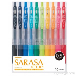 Zebra Sarasa Clip 0.5 10 Color Set (JJ15-10CA) - B00TEXLC88