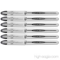 uni-ball Vision Elite Stick Roller Ball Pens  Bold Point  Black Ink  6 Pens - B01F2KX6QW