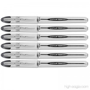 uni-ball Vision Elite Stick Roller Ball Pens Bold Point Black Ink 6 Pens - B01F2KX6QW