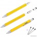 Useful Gadgets for Men Amteker Multi Tool Pens for Mens Gifts Touch Screen Stylus Pen Ballpoint Pen with Scale Ruler Spirit Level Small Screwdriver Set 4 The Pen Refills Gifts for Men (Yellow) - B077S1TSGW