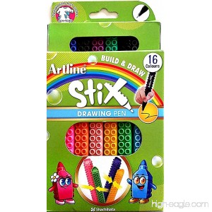 Artline ETX Stix Connecting Drawing Pens - Pack 16 - B01D1UKFLY