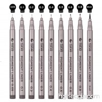 Black Micro-line Pens for Drafting - Ultra Fine Point Technical Drawing Pen Set  Anti-Bleed Fineliner Pen for Illustration  Office  Sketch  Scrapbooking  Signature  9 Size - B0773LQXMG