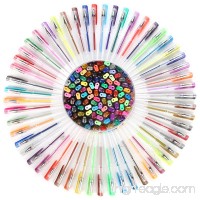 Gel Pen Set For Easy Coloring - Best Pack with 100 Pens & 60% More Ink in Milky Glitter Neon Metallic & Rainbow Style - Perfect for Your Adult Coloring Books - Safe for Kids Non - Toxic & Acid Free - B0764G5149