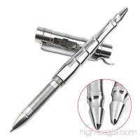 HLDTech Self Defense Tactical Pen with Tungsten Steel Glass Breaker (Silver) - B01M05B7I0