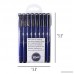 Microline Pens - Set of 8 Varying Sized from 0.05 to 1.0mm Micro Line - Best for Drawing Journaling Art Projects Illustrations and Papercraft Designs - Black Ink Fine Tip Pens - by Hieno Supplies - B0797B27SN