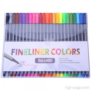 MyLifeUNIT FineLiner Pens 0.4mm Micro Point Pens Sketch Drawing Pens 24 Assorted Colors - B073TWJPY3