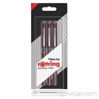 rOtring Tikky Graphic Fineliner Pens  0.7mm & 0.5mm & 0.3mm  Black Ink  3 Count - B001B2NOKE