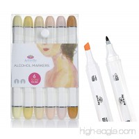 Skin Tone Markers Set of 6 Flesh Colored Professional Manga Markers for Drawing Sketching Illustration - B07957QRYH