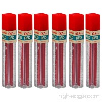 6 Tubes Pentel Ppr7 Red .7mm Lead 72 Sticks of Lead - B00DUIX61O
