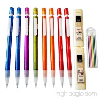 8 pack of Mechanical Pencils with 2 packs of #2 lead refills  and pack of Color Lead refill (0.7 mm) - B07CNW4WGN
