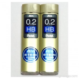Pentel Ain Pencil Leads 0.2mm HB 10 Leads X 2 Pack/total 20 Leads (Japan Import) [Komainu-Dou Original Package] - B00N3MZGV0