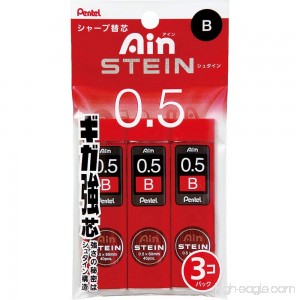 Pentel Ain Stein Mechanical Pencil Lead 0.5mm B 40 Leads x 3 Pack (XC275B-3P) - B004EHYH0Y